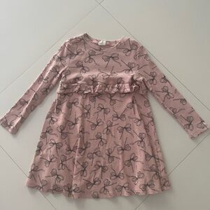 GAP Pink Bow Print Kids Dress